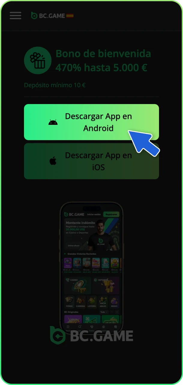 Haz clic y empieza a jugar en BC Game.