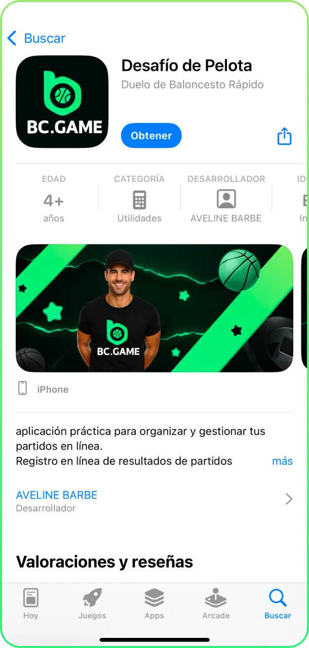Abre la tienda y consigue BC Game rápido.