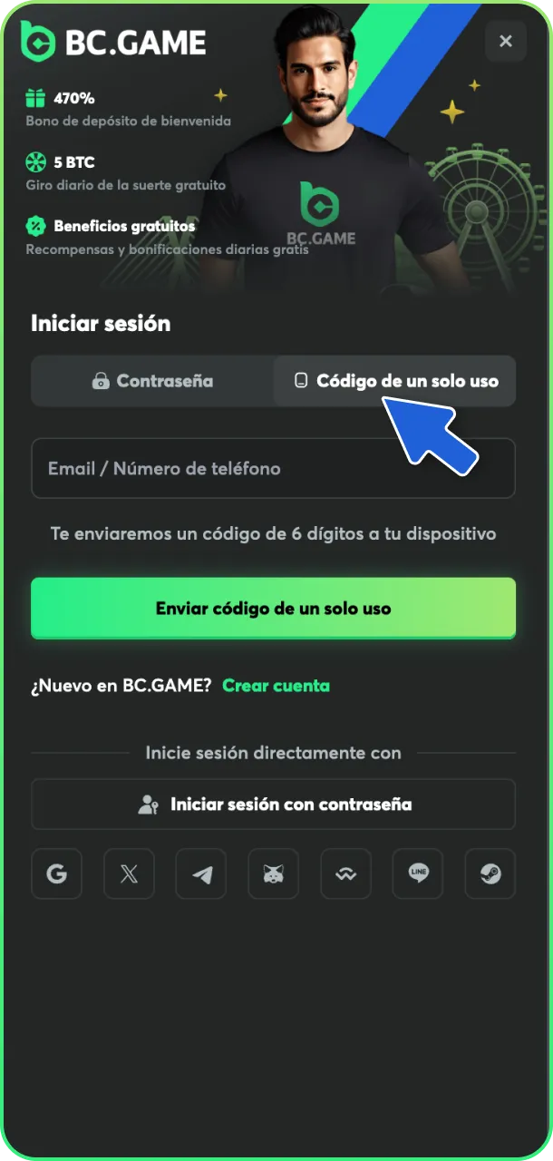 Elige un método fácil y disfruta BC Game.