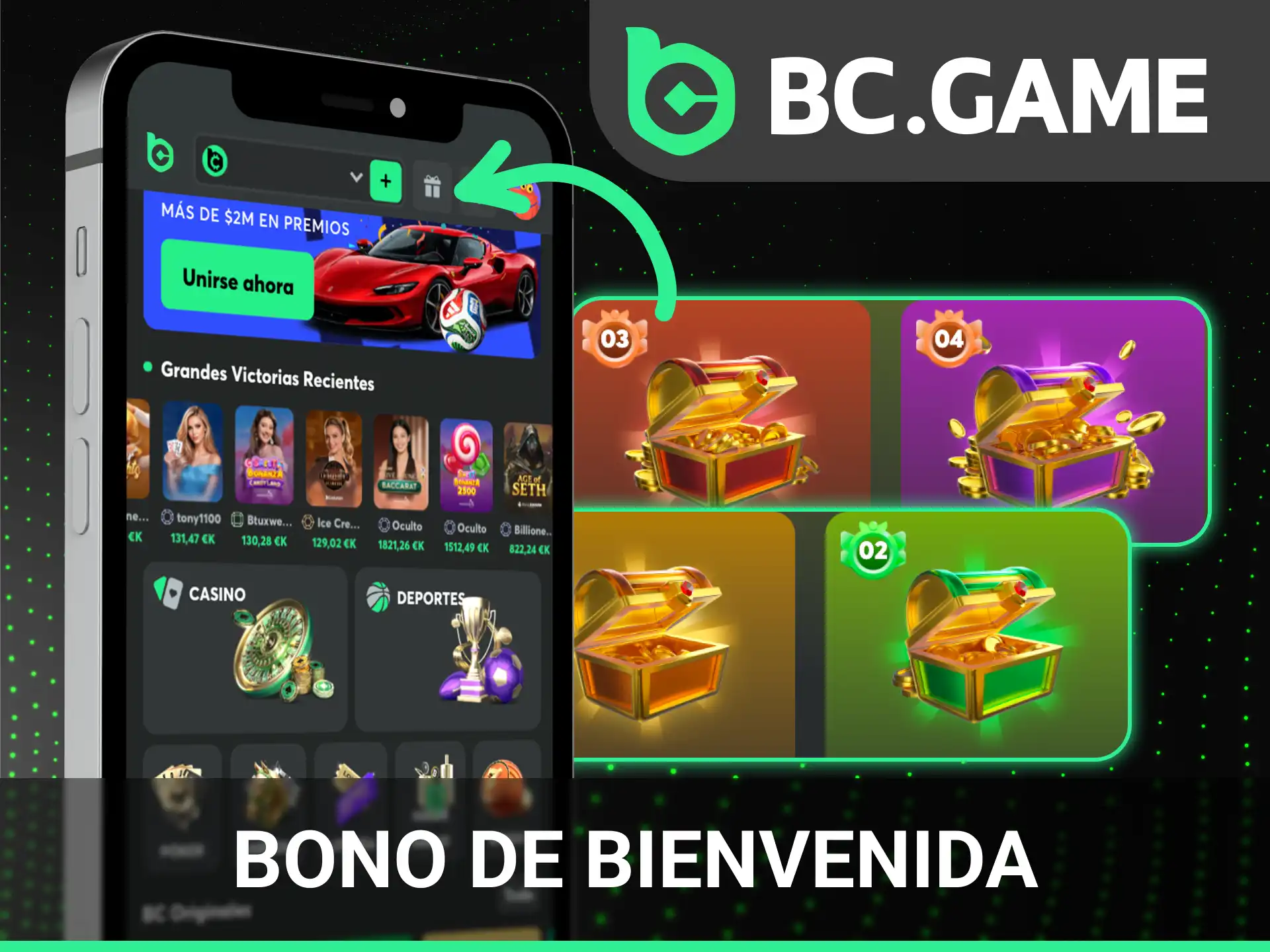 Reclama un gran bono de bienvenida al registrarte en la app de BC Game.