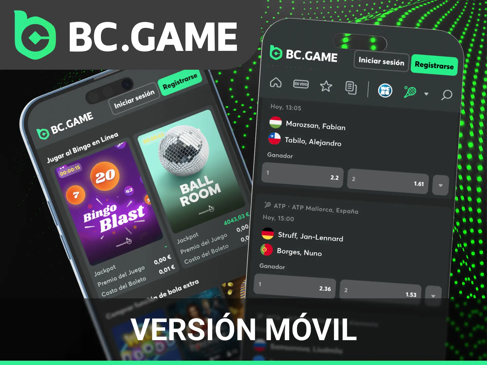Entra a la versión móvil oficial si prefieres no instalar la app de BC Game.