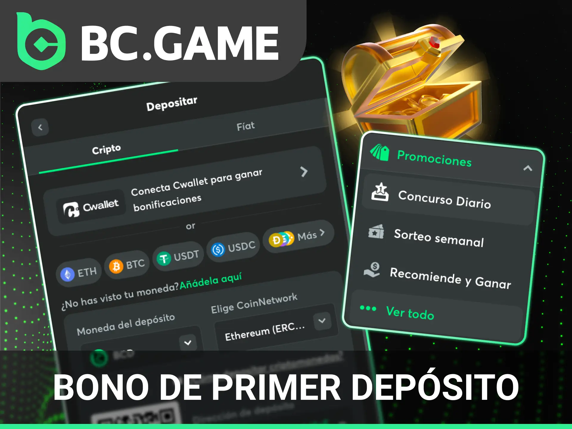 Consigue tu bonificación adicional activando el bono de primer depósito de BC Game.