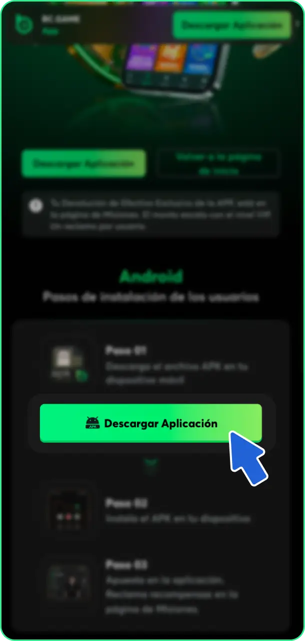 Descarga e instala en Android la app oficial optimizada de eSports en BC Game.