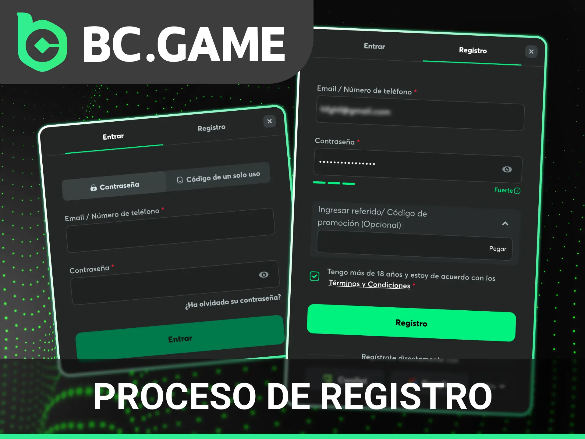 Crea una cuenta nueva en BC Game para disfrutar de las apuestas en línea.