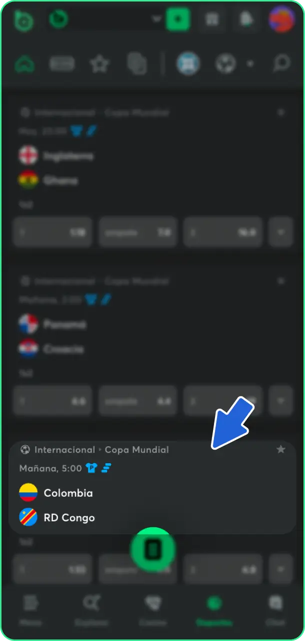 Elige un evento deportivo interesante para tu primera apuesta en BC Game.