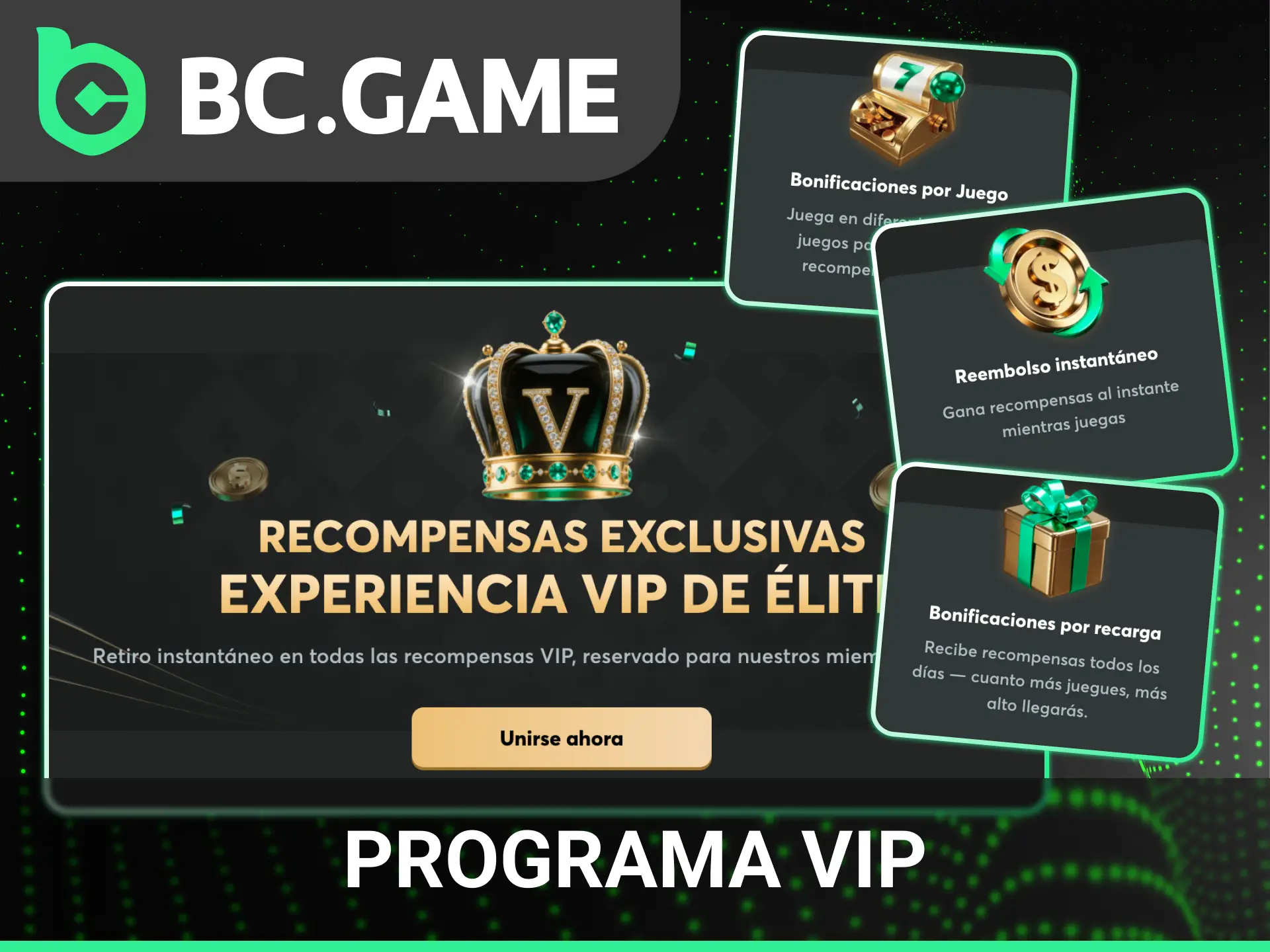 Únete al club VIP de BC Game para recibir recompensas y beneficios exclusivos.