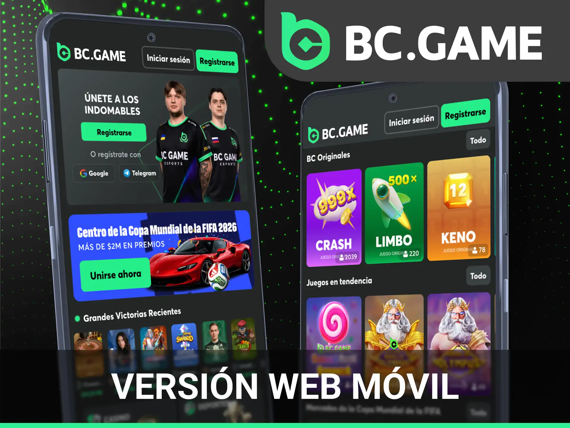 Accede a la versión móvil optimizada sin instalar archivos externos en BC Game.