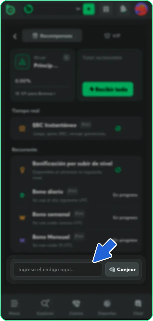 Haz clic en la sección promocional para saber cómo conseguir el bono de bienvenida en BC Game.