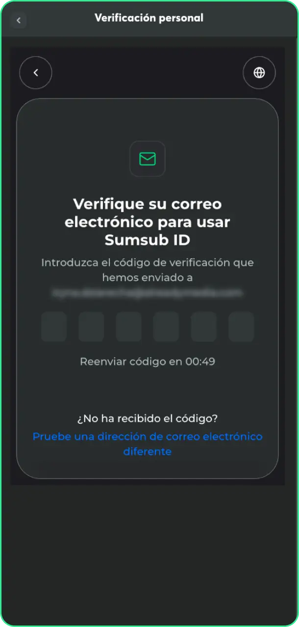 Completa la confirmación de contacto para avanzar en el proceso de verificación de cuenta de BC Game.