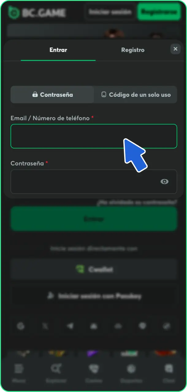 Completa la autorización de usuario para gestionar tus apuestas de tenis en la app de BC Game.